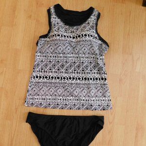 COPY - Women's L - Black & White Tankini - New No Tags